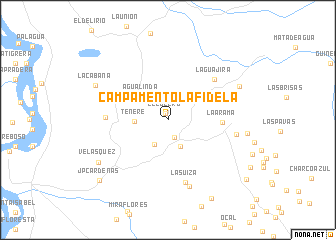 map of Campamento La Fidela