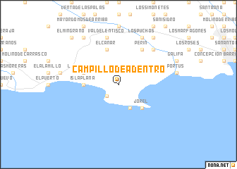 map of Campillo de Adentro