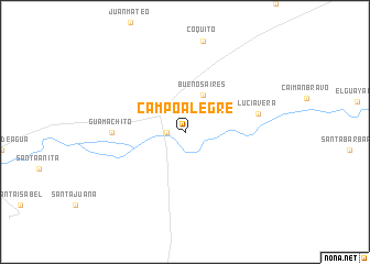 map of Campo Alegre