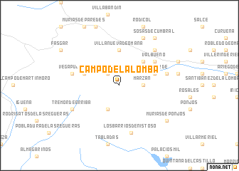 map of Campo de la Lomba