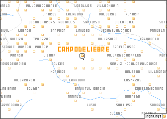 map of Campo de Liebre