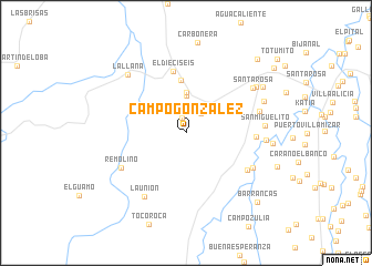 map of Campo González