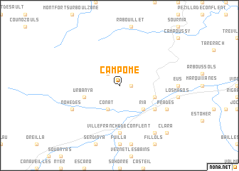 map of Campôme