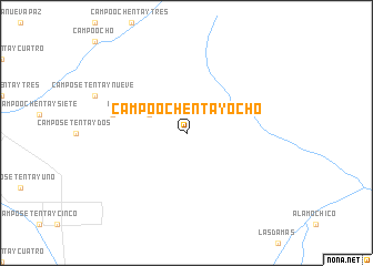 map of Campo Ochenta y Ocho