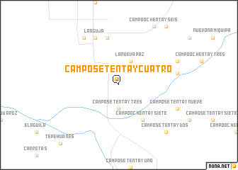 map of Campo Setenta y Cuatro