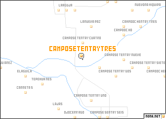 map of Campo Setenta y Tres