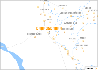 map of Campo Sonora