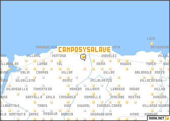 map of Campos y Salave