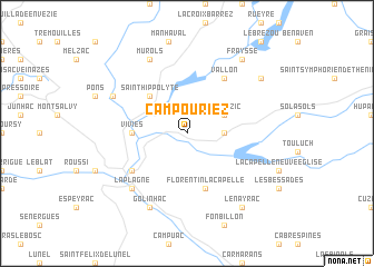 map of Campouriez