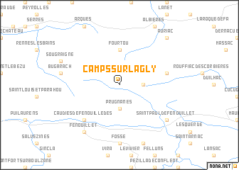 map of Camps-sur-lʼAgly
