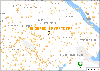 map of Campus Valley Estates