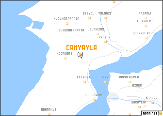 map of Çamyayla