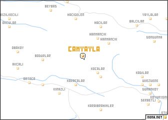 map of Çamyayla