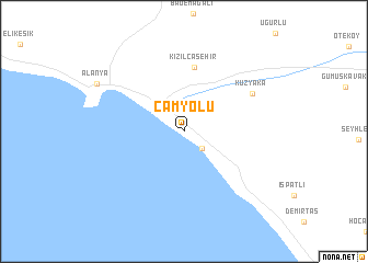 map of Çamyolu