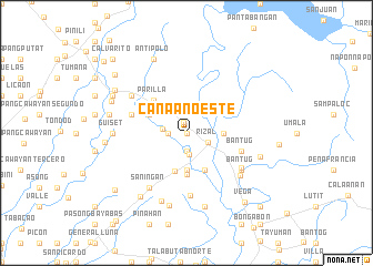 map of Canaan Oeste