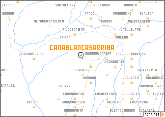 map of Caña Blancas Arriba