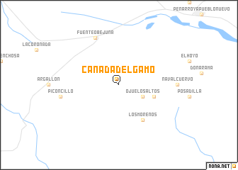 map of Cañada del Gamo