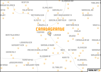 map of Cañada Grande
