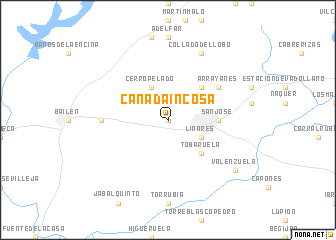 map of Cañada Incosa