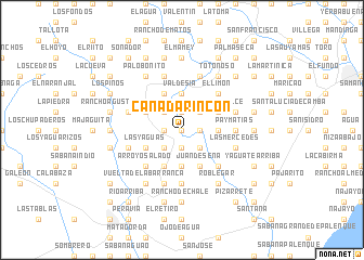map of Cañada Rincón