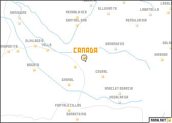 map of Cañada