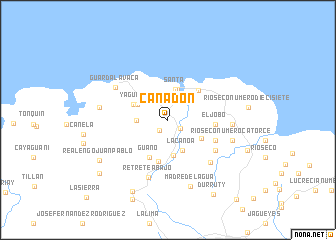 map of Cañadón