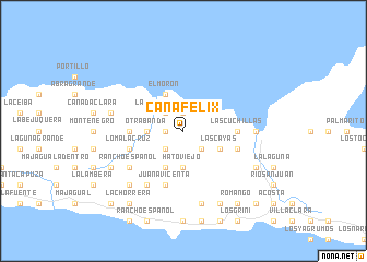 map of Caña Félix
