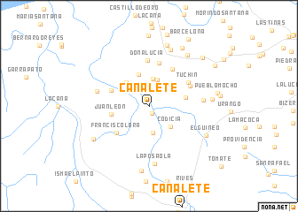 map of Canalete