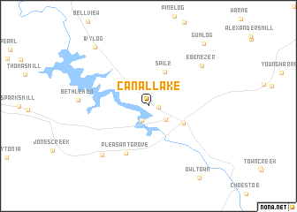 map of Canal Lake
