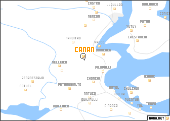 map of Canán