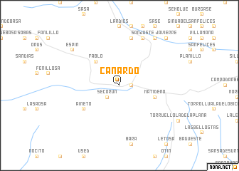 map of Cañardo