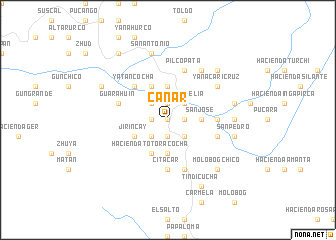 map of Cañar