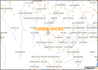 map of Cañas Blancas