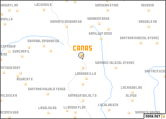 map of Cañas