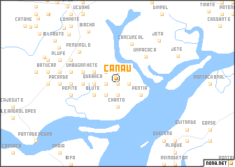 map of Canau