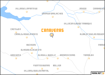 map of Cañaveras