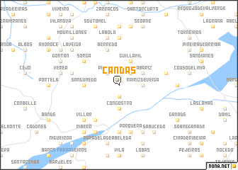 map of Candás