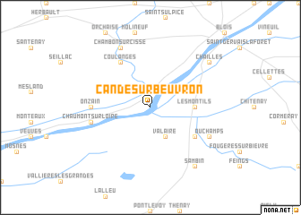 map of Candé-sur-Beuvron