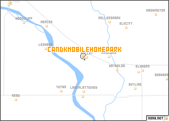 map of C and K Mobile Home Park