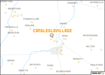 map of Candleglo Village