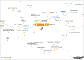 map of Candler