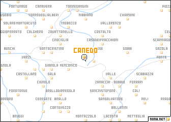 map of Canedo