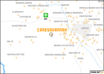 map of Cane Savannah