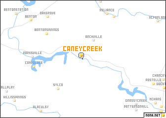 map of Caney Creek