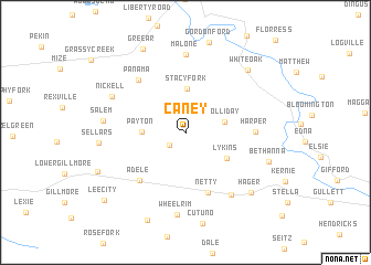 map of Caney