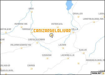 map of Cañizar del Olivar