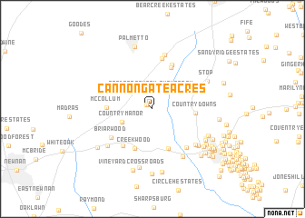map of Cannongate Acres