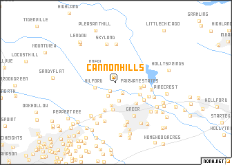 map of Cannon Hills