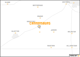 map of Cannonsburg