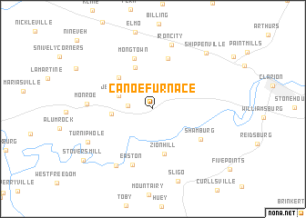 map of Canoe Furnace